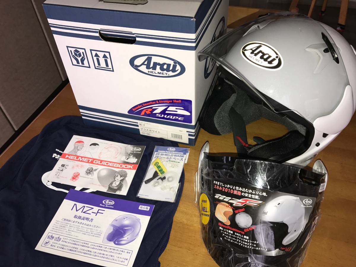 Arai ジェットヘルメット ホワイト L Arai アライ Arai MZ-F グラス