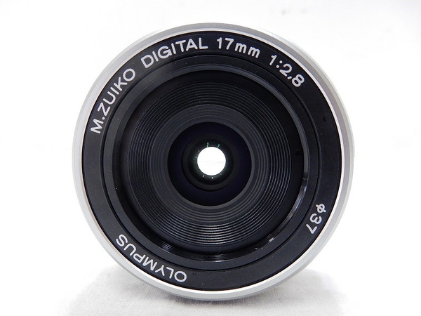中古 OLYMPUS オリンパス M.ZUIKO DIGITAL 17mm 1:2.8 レンズ シルバー