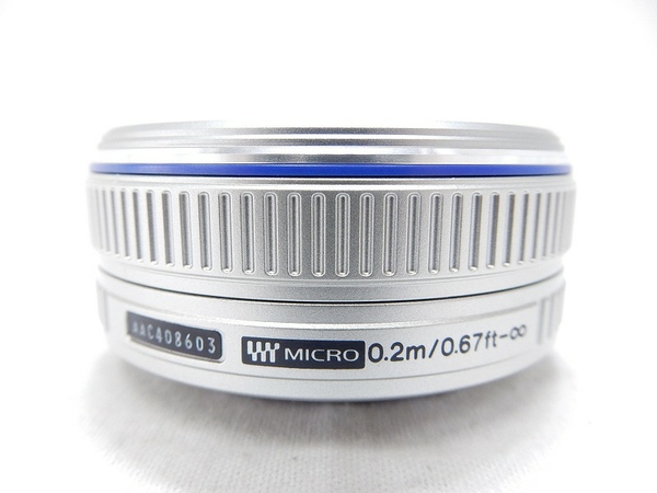 中古 OLYMPUS オリンパス M.ZUIKO DIGITAL 17mm 1:2.8 レンズ シルバー
