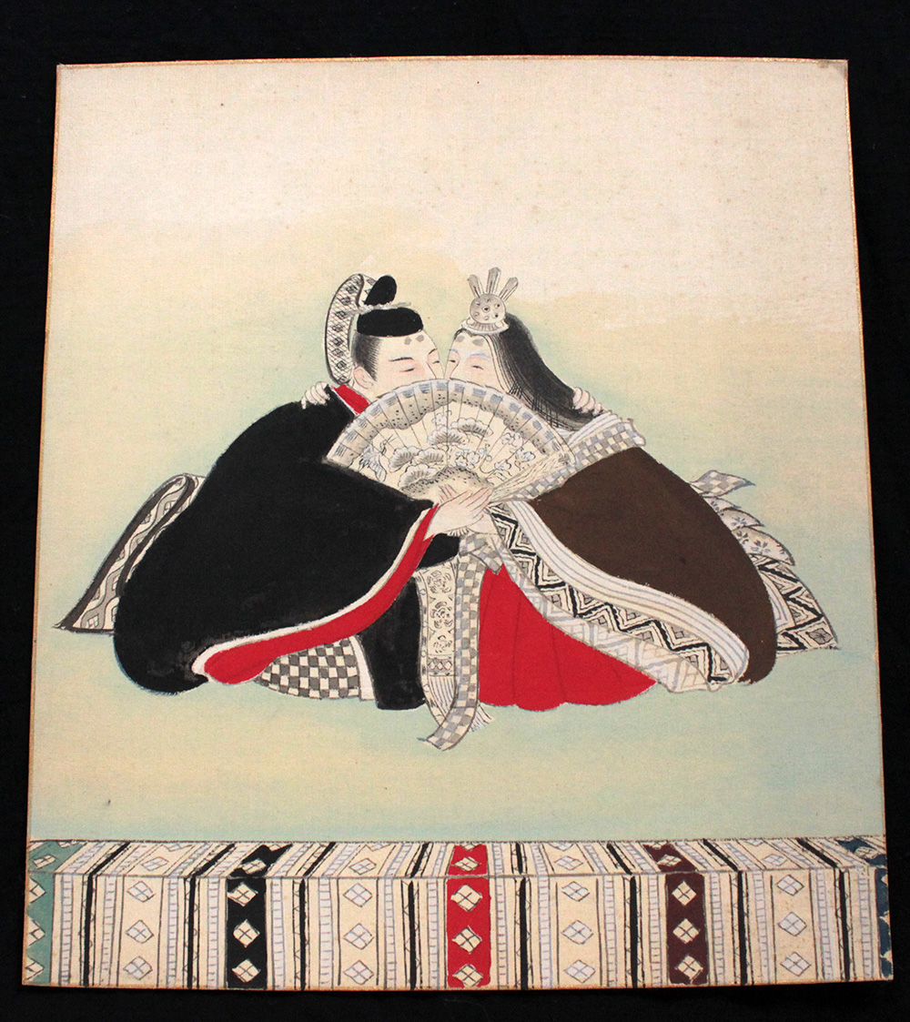 春画 肉筆色紙画／春本艶本枕絵 大和絵 絹本 明治昭和期(人物、菩薩)｜売買されたオークション情報、yahooの商品情報をアーカイブ公開 ...