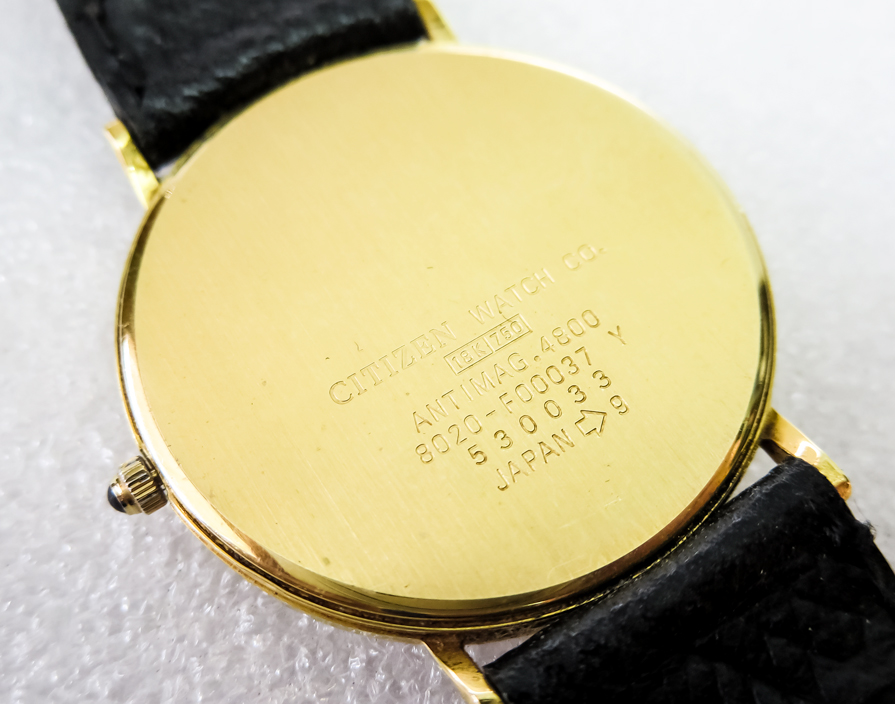 CITIZEN シチズン エクシード ゴールド 18金 金無垢 稼働品 未使用品 新品】CITIZEN エクシード 18金ケース GOLD 18K 0330-H13341 - メルカリ