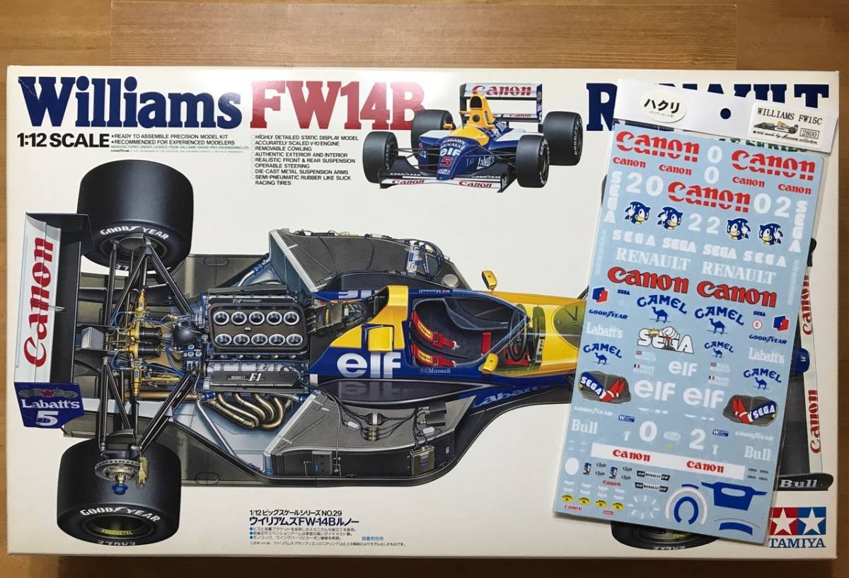 FW14B デカールセット 1⁄12 ウイリアムズ ウィリアムズ SHUNKO 