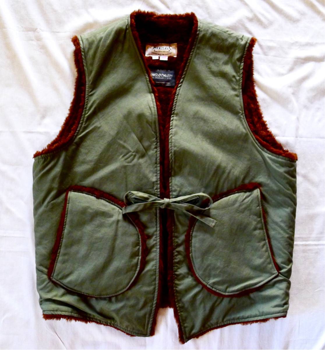 MONITALY モニタリー アメリカ製 VANCLOTH ファー ベスト engineered garments nigel cabourn rrl beams plus kaptain sunshine unused