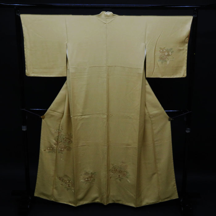 ★きもの北條★ 汕頭刺繍　スワトウ　トールサイズ　凛とはなやぐ花刺繍　訪問着 A38-4 L