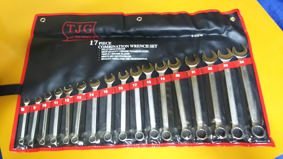 TJG AUTOTOOLS 17PIECE コンビネーションレンチセット8mm~24mm