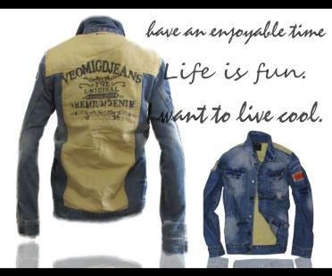 インパクトあり! メンズ デニム ダメージ ジャケット Gジャン 長袖 ジーンズ スキニーパンツ デニムパンツとよく合います！ Ｌ 207Ｌ