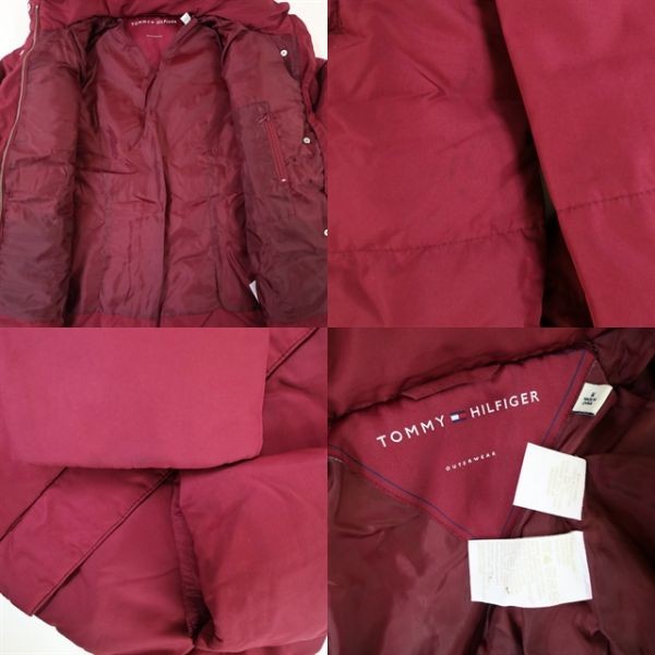 TOMMY HILFIGER トミー ダウンコート バーガンディー (レディースM 