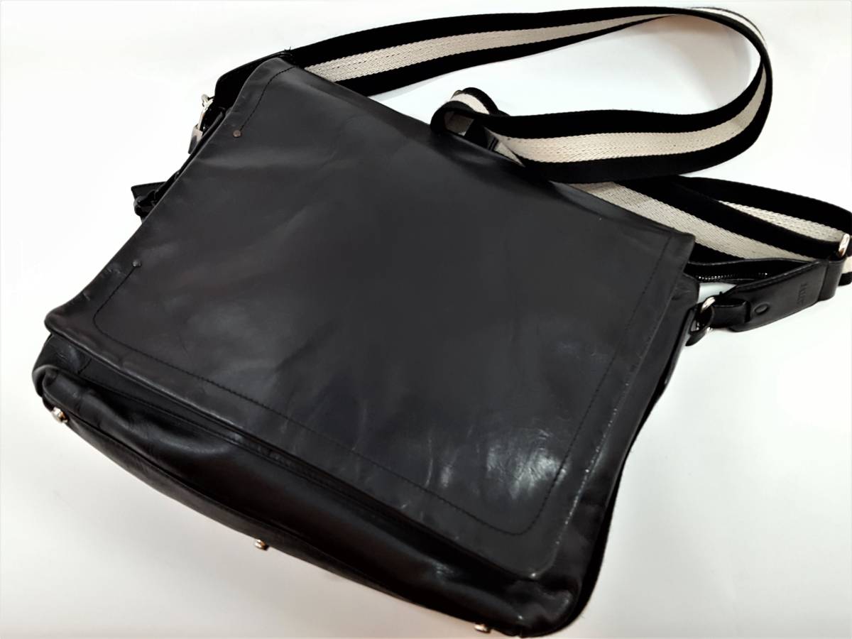 BALLY バリー レザー メッセンジャーバッグ ショルダーバッグ ブラック 