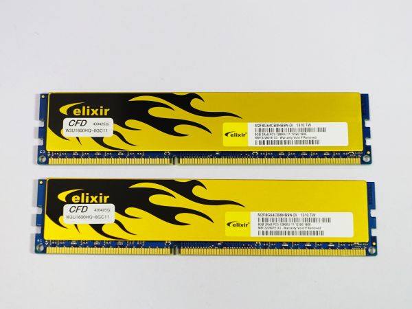 【送164円～】CFD elixir DDR3-1600 PC3-12800 8GBx2枚 計16GB W3U1600HQ-8G