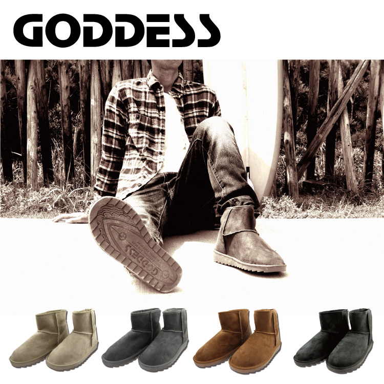 【GODDESS】ゴッデス☆ムートンブーツ (TG-40　ブラック　LLサイズ (27.0~27.5cm) )