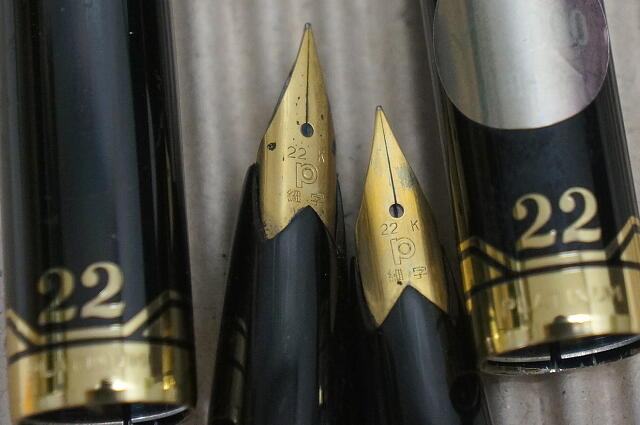 ダグ付きあり万年筆　22K、21K、14Kペン先 万年筆　11点まとめて　プラチナ　1円～