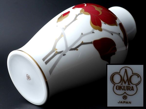 大倉陶園 Okura China バラ 薔薇 花瓶 金飾 銀飾 2026年最新大倉陶園