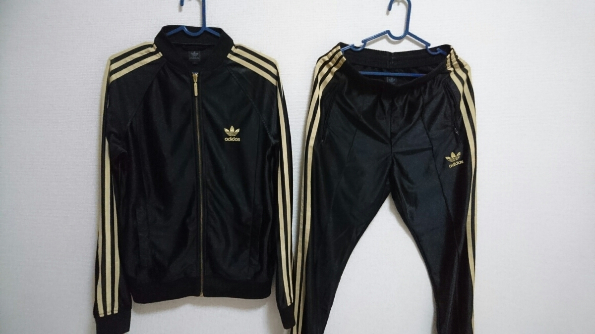 激安！adidas アディダス 正規品 光沢ジャージ上下セット E-girls 着用モデル Mサイズ