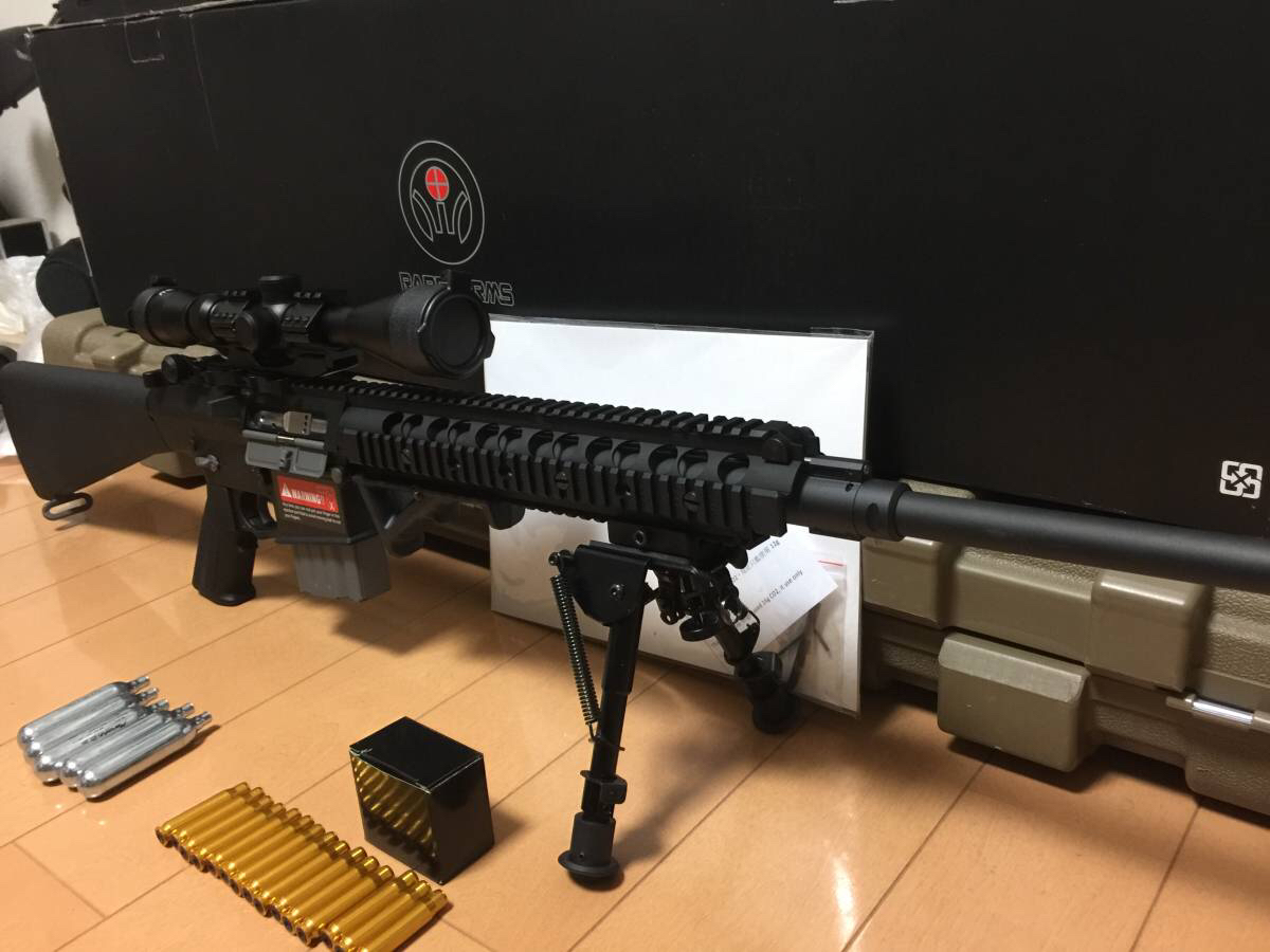 美品 RARE ARMS SR-25 Jp版 ライブカート式GBB CO2 排莢式 ガスガン ガスブロ エアガン RAREARMS