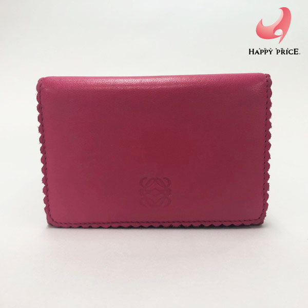 ロエベ ピンク カードケース 名刺入れ レディース アナグラム MAZE 
