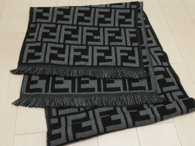 即決☆FENDI/フェンディ/ブランド小物/マフラー/ストール/ウール100