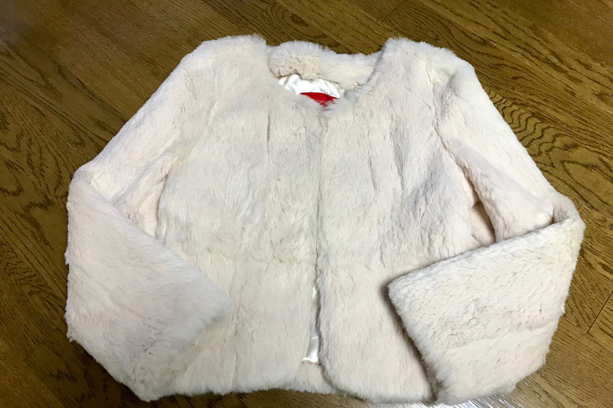 アプワイザーリッシェ☆ラビットファーコートUSED 美品☆アプワイザー 