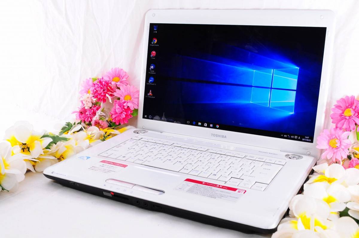 ★超美品★東芝 Dynabook AX53JLP 最新Win10 大容量320GB 大画面液晶 Blu-ray対応!! 無線 Wi-Fi Office搭載