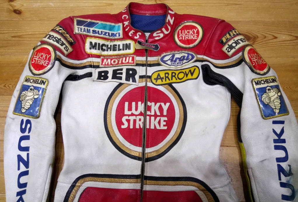 最終！LUCKY STRIKE suzuki ラッキーストライク スズキ MFJ公認 革