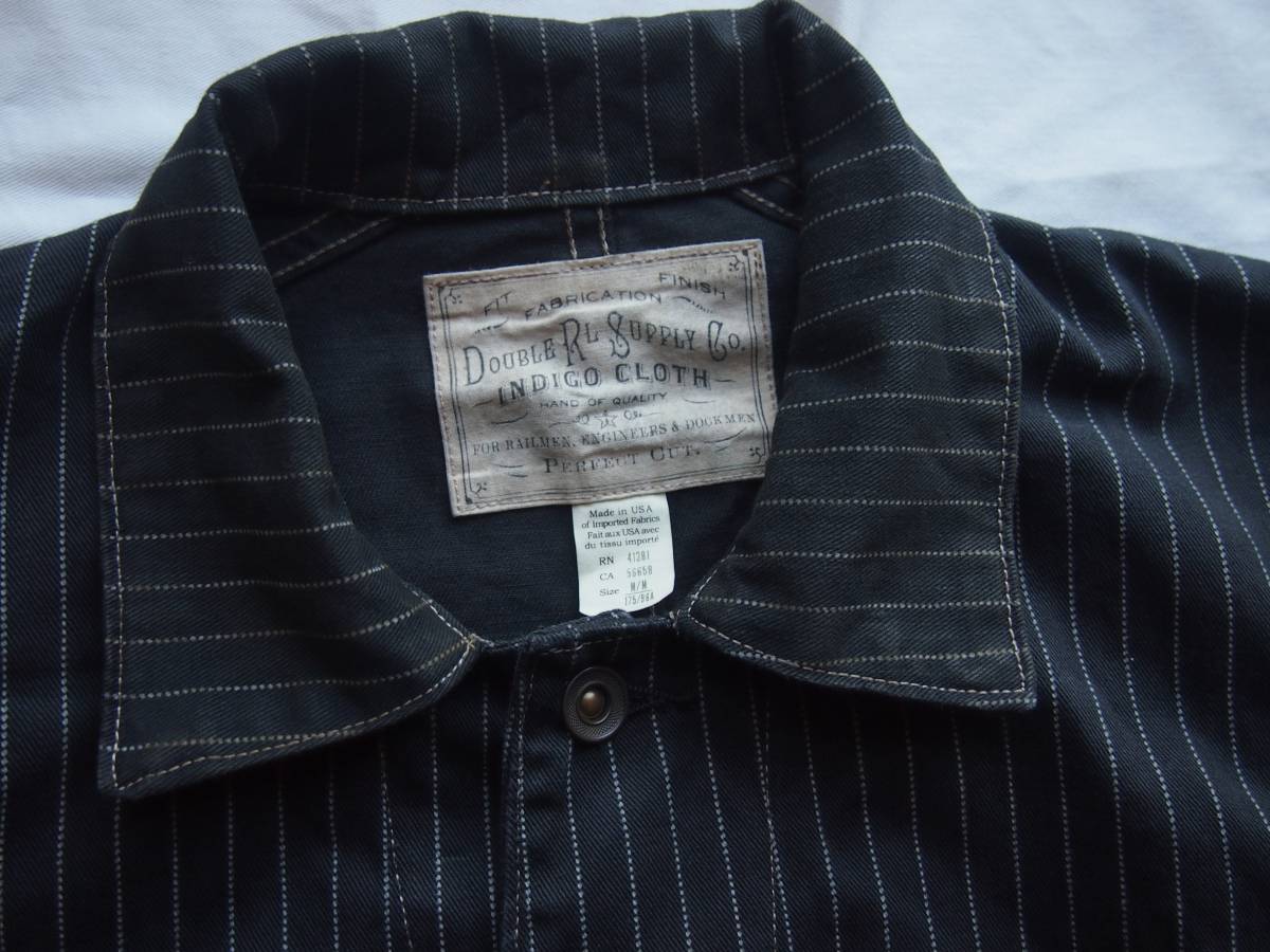 ブラック　ラスト1点 sugar RRL Black Wabash Empire Work Jacket M cane 1953 ⁄iron heart