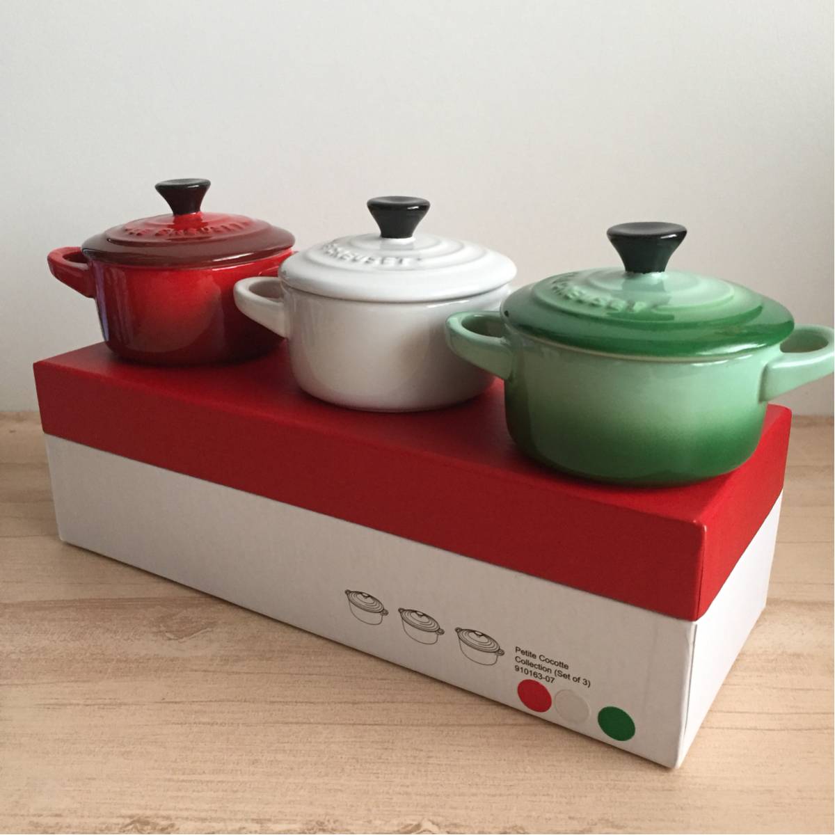 廃盤 ルクルーゼ ミニココット 3色セット クリスマス限定 ココット