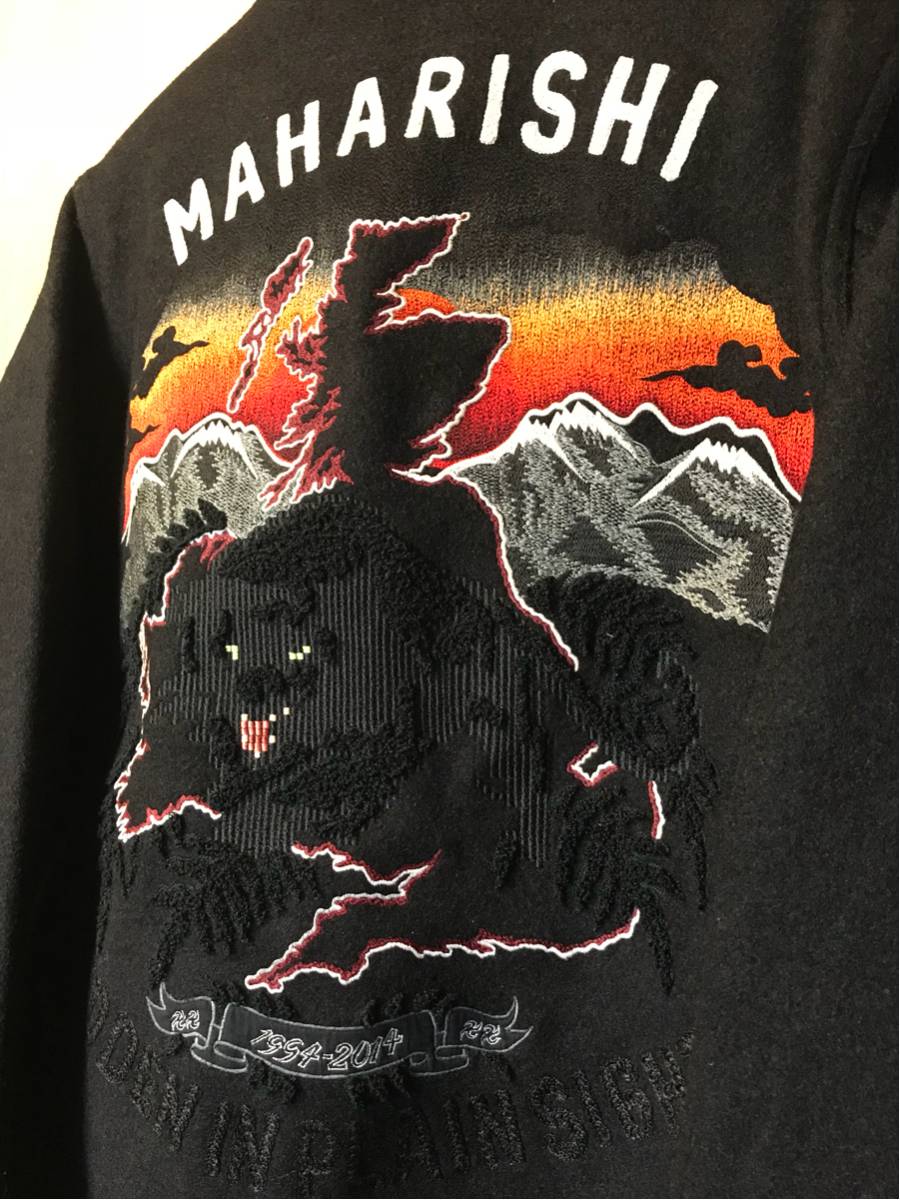 マハリシ　maharishi ドラゴン刺繍 ブラック ジャージ　ジャケット Maharishi マハリシ ジャケット M マハリシ maharishi ドラゴン刺繍