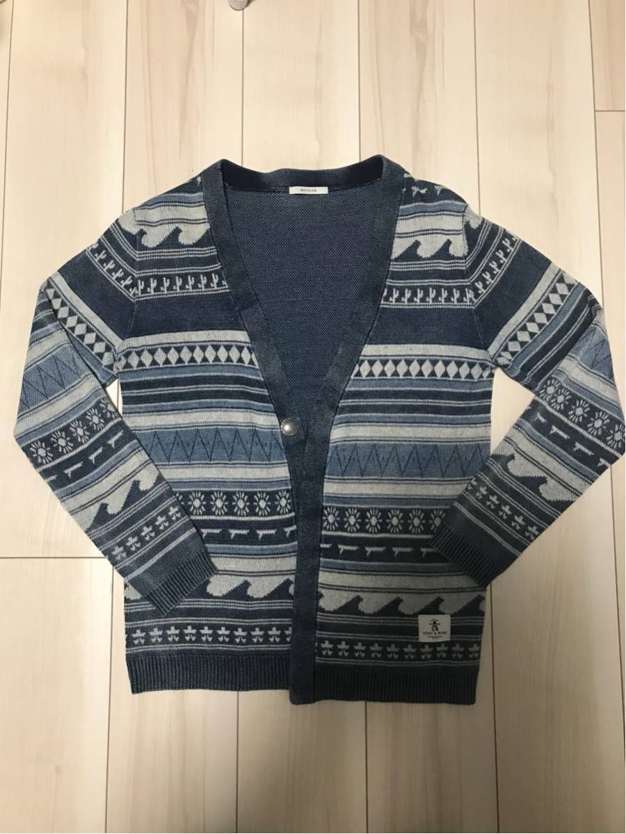 三浦理志×BAYFLOWベイフロー SURF&NORFサラペ柄トッパーカーディガン 
