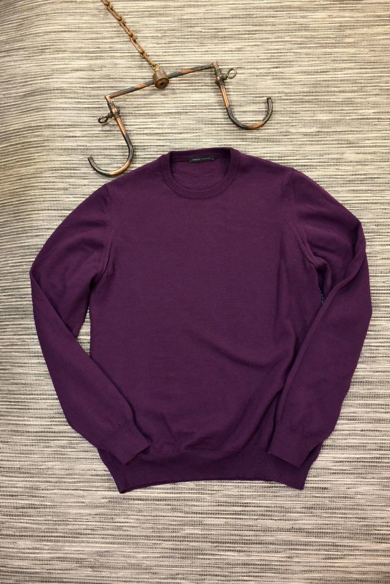 イタリア製 roberto collina ロベルトコリーナ ニット セーター 48 パープル ウール100%