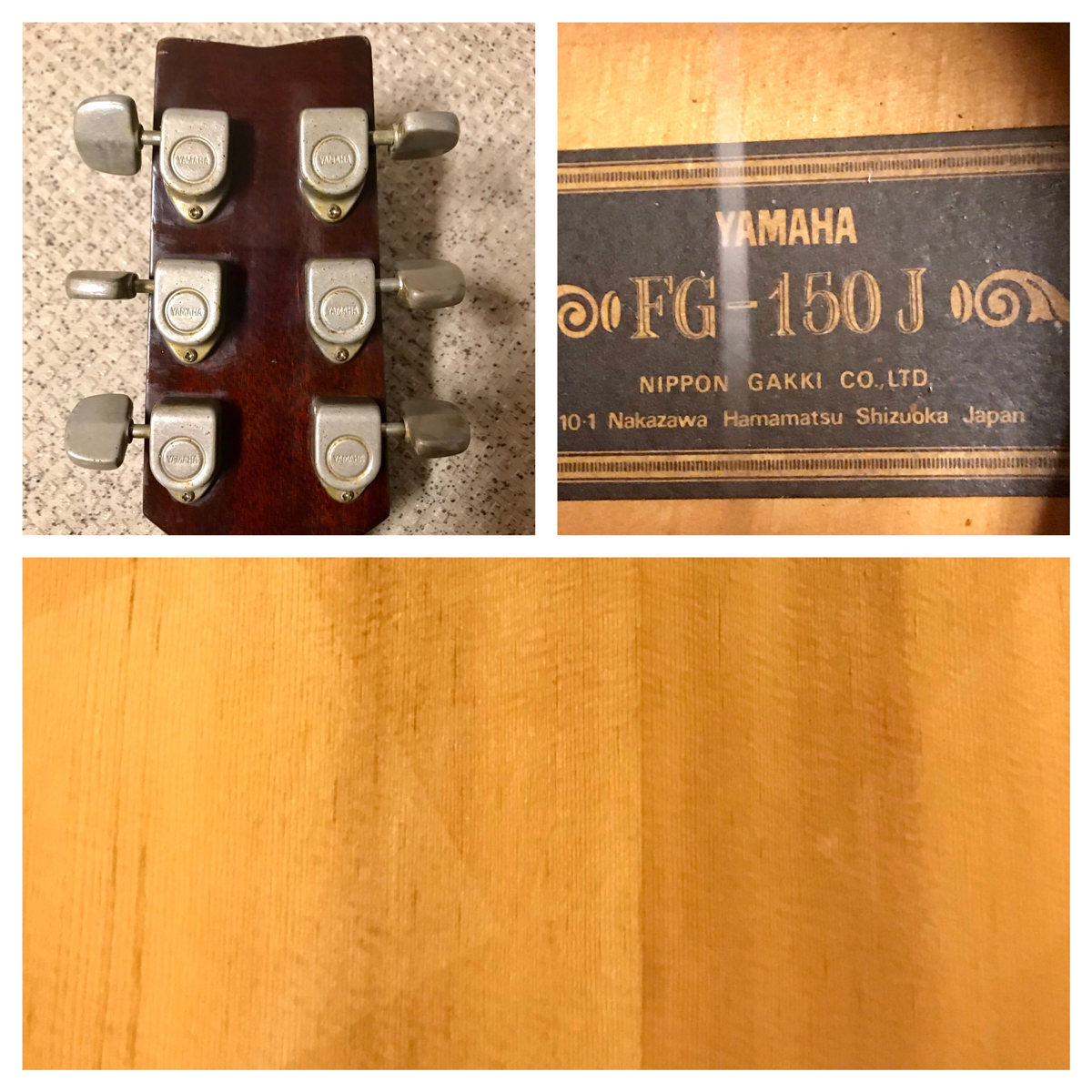 YAMAHA FG-150J 黒ラベル アコースティックギター ハードケース付 YAMAHA FG-150J 黒ラベル アコースティックギター ハードケース付