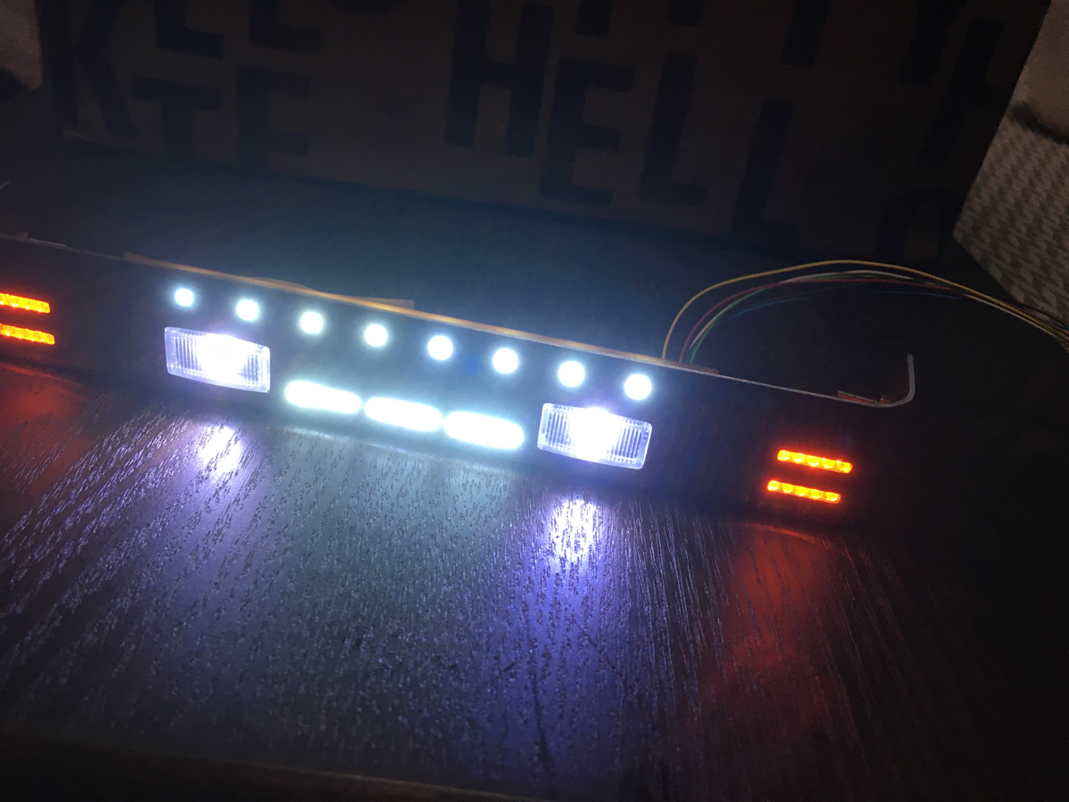 1/14 タミヤ トレーラー スカニア LED アルミバイザー