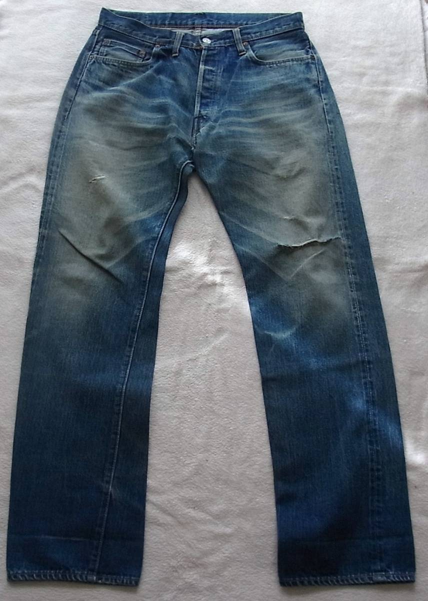 DENIMEドゥニーム 濃紺 雰囲気抜群 赤耳 66 復刻 W33 x L32の通販｜lrk