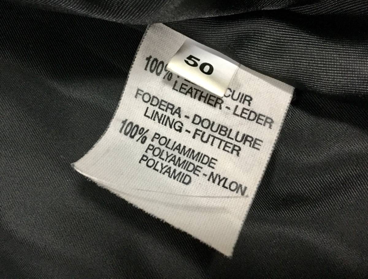 即決★イタリア製 BIRBAME1961 バーベイム フェイクレイヤード 山羊革 ゴートレザーライダースジャケット 黒 定価17万