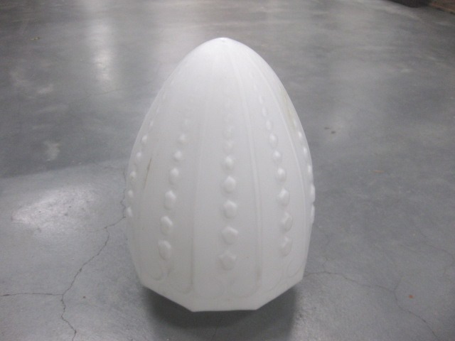 【昭和レトロ百貨店】プレスガラス電笠②乳白ガラス照明　