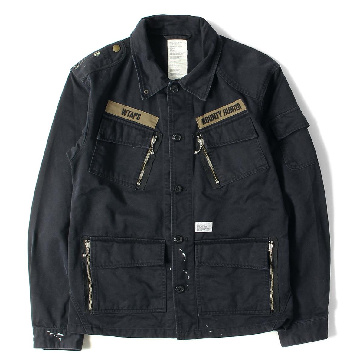 ☆激レア 美品 WTAPS ダブルタップス 13周年記念 BOUNTY HUNTER ミリタリー ジャングル シャツ ジャケット JUNGLE L/S ブラック S