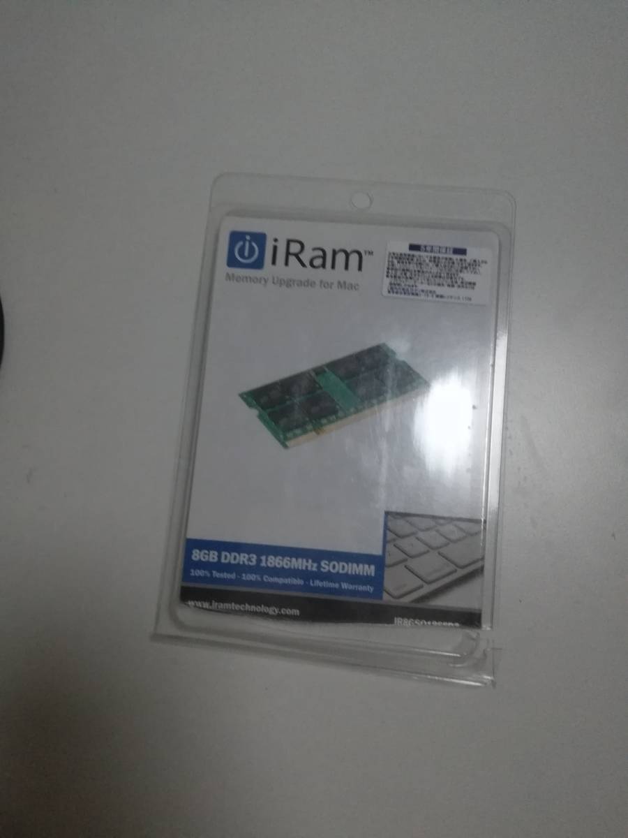 [未使用、新品、送料無料！]　メモリ iRam 8GB DDR3 1866MHz SODIMM
