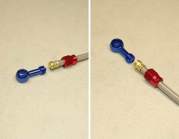 XJR1300/XJR1200・ステンメッシュクラッチホース青［YMC101］