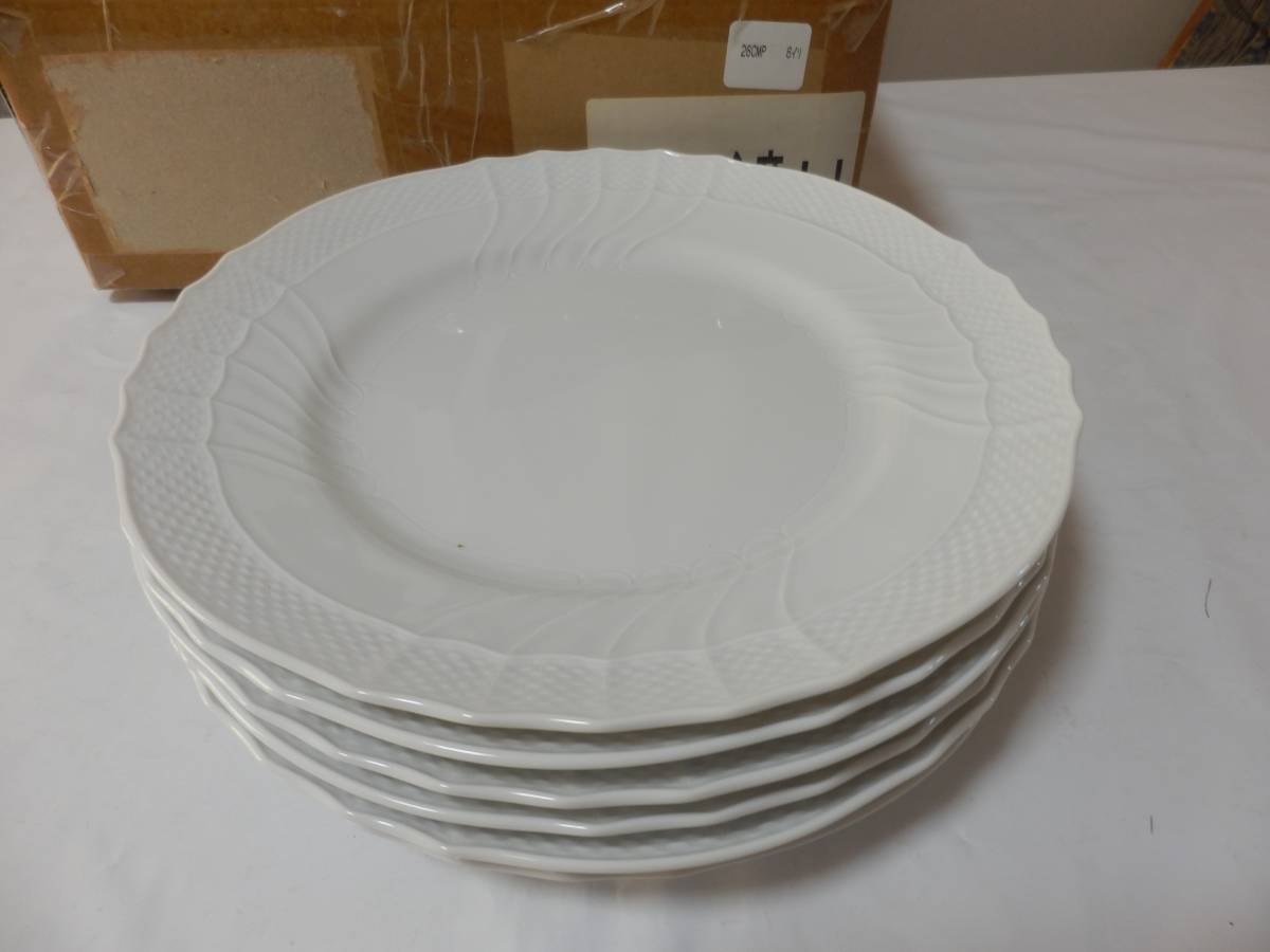 リチャードジノリ ホワイト 大皿　26cm 4枚セット 4枚まとめて リチャードジノリ皿 26cm プレート ジノリ 皿 大皿」の