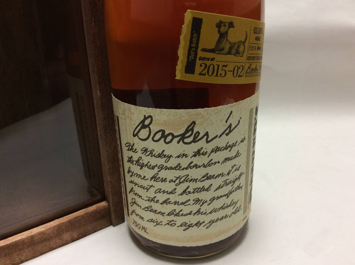 未開栓 ブッカーズ 木箱付き 750ml 63.3％ バーボン ☆1円~【古酒 未開 