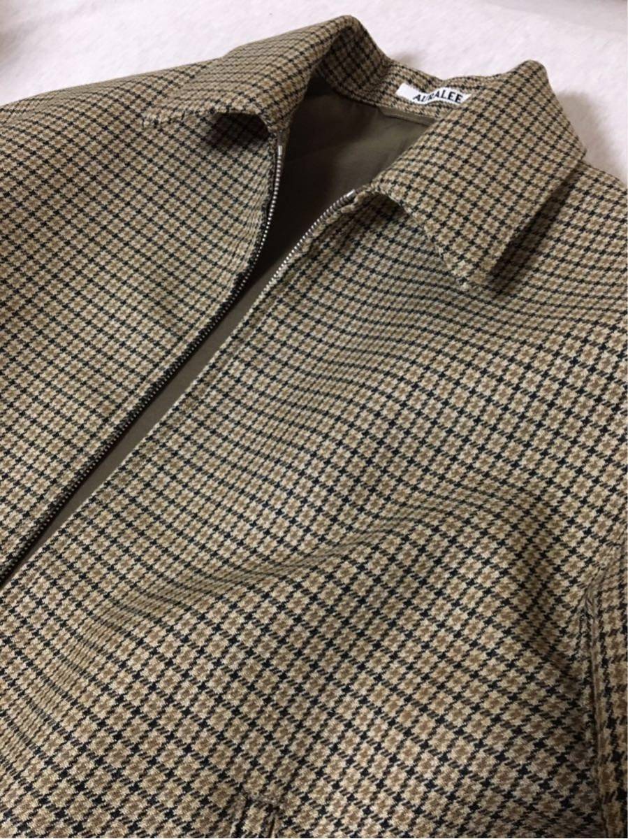 17aw AURALEE DOUBLE FACE CHECK ZIP BLOUSON GUNCLUB CHECK comoli