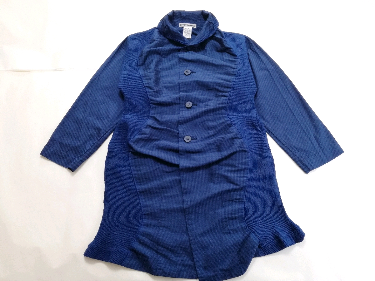 Issey miyake レーヨン×シルク ダウン ロングコート アウター IM53‐FA010 ブラック S (189242