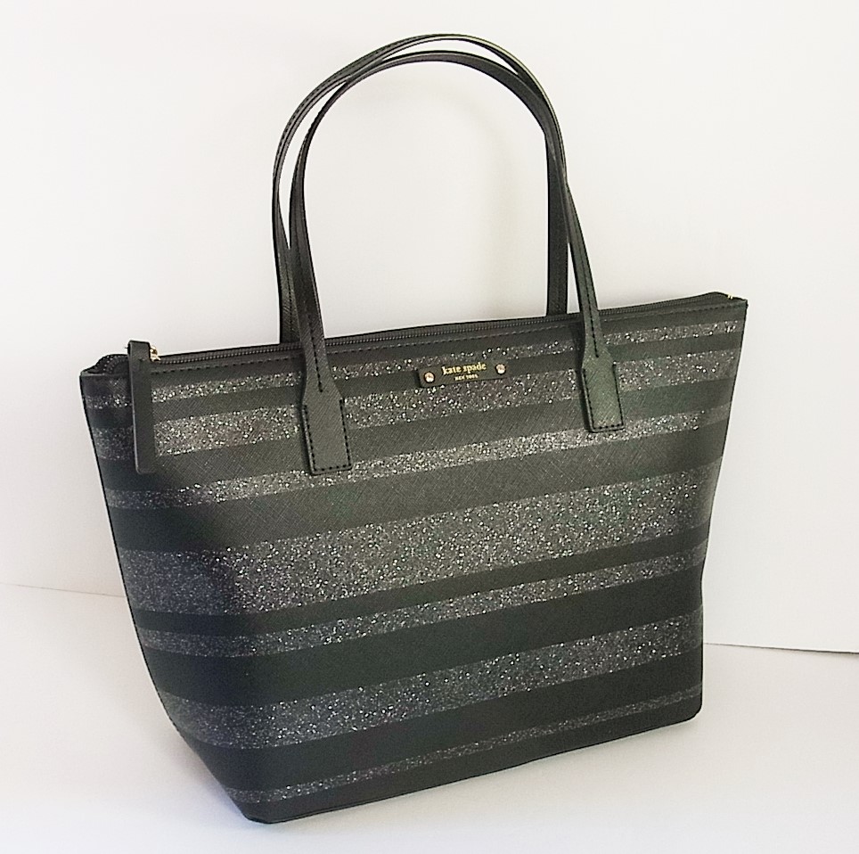 最新作 katespade ケイトスペード hani キラキラグリッターストライプ 