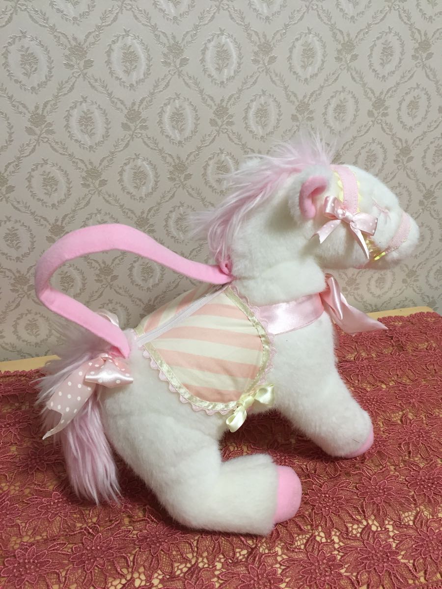 Angelic Pretty Milkyポニーバッグ ハンドバッグ ピンク×シロ