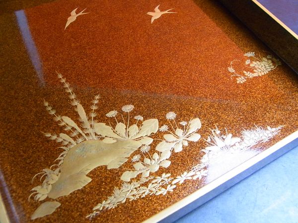 〈17日落札日〉【赤門】鷹梅流水図蒔絵 漆硯箱/鉄瓶銀瓶中国古玩玉川堂琢斎唐物呉昌硯書画骨董安之介雨宮亀文堂光玉堂朱泥紫砂y3036