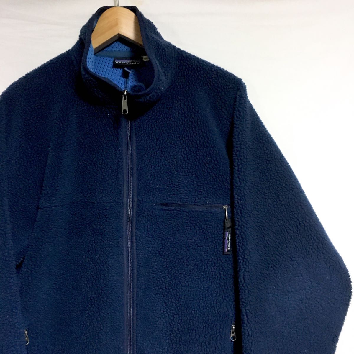 USA製 90s ビンテージ patagonia レトロ カーディガン フリース ジャケット L ネイビー 23020 パタゴニア クラシック レトロ 紺 アメリカ製