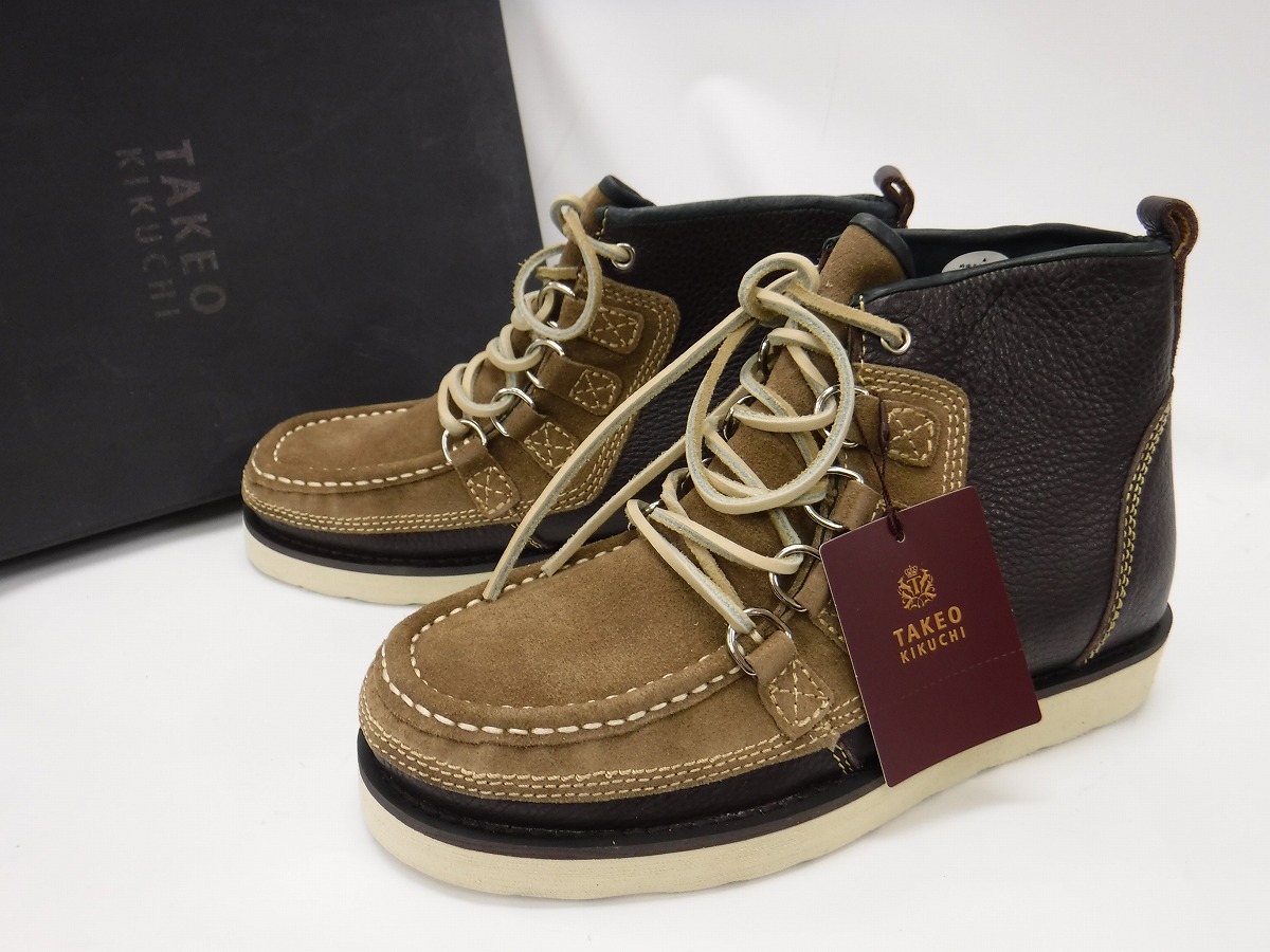 KK989 タケオキクチ×マドラス 新品 茶 牛革マウンテンカジュアルブーツ25.0￥16200