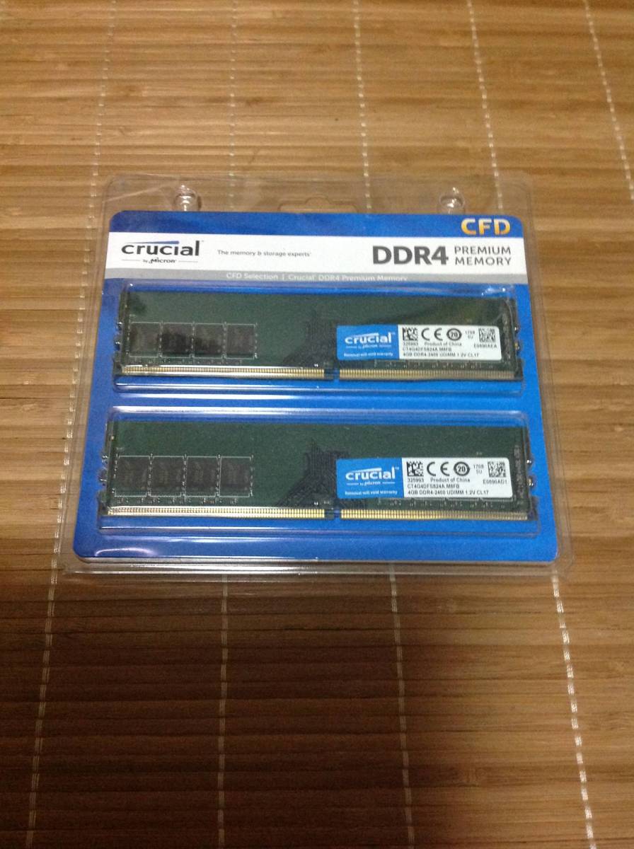 [新品に近い]CFD DDR4-2400対応 デスクトップPC用メモリ 288pin DIMM(4GB×2枚組) CFD Selection Crucial by Micron W4U2400CM-4G