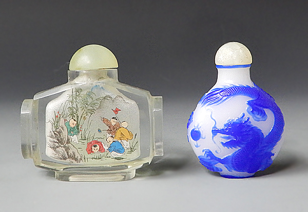 鼻煙壺 中国 工芸品 スナッフボトル 嗅ぎタバコ入れ 浮彫り 金魚 金魚