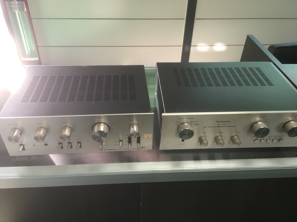 1円～TECHNICS SU-7600 PIONEER SA-6800Ⅱ アンプ ジャンク品 2点セット
