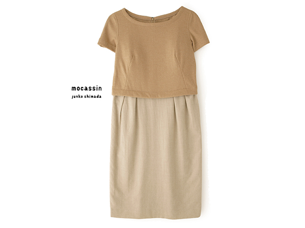 美品★ジュンコシマダ・モカサン★0size/7号★ワンピースA139