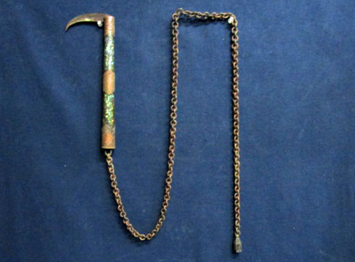 江戸期 武器装具 螺鈿宝飾がある 鎖鎌 忍者道具 忍び武具 江戸玩具 刀剣